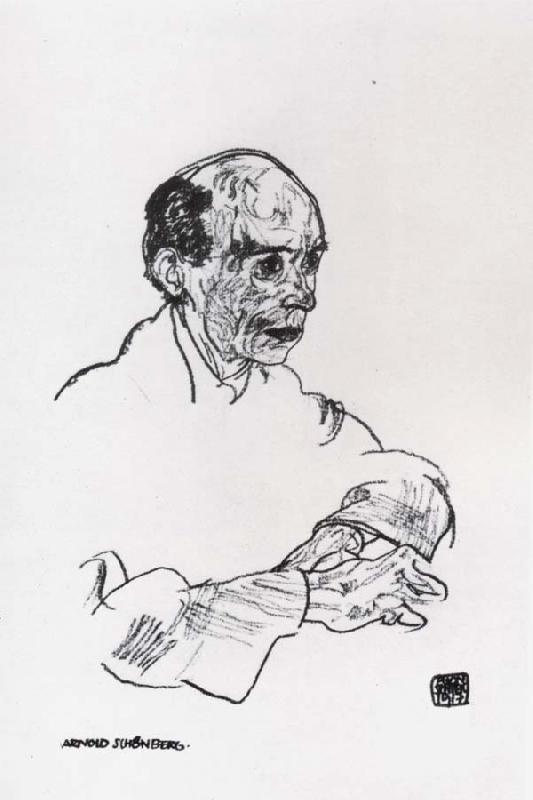 Egon Schiele Portrait of arnold schonberg